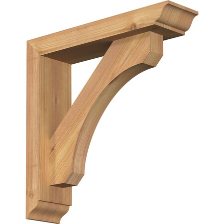 Ekena Millwork Legacy Traditional Smooth Bracket w/ Offset Brace, Western Red Cedar, 3 1/2"W x 14"D x 14"H BKT0402X14X14LEC01SWR